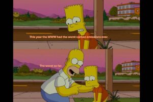Bart Simpson, looking depressed, says 