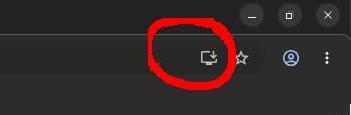 Symbol for installing the PWA on the desktop in Chrome’s address bar